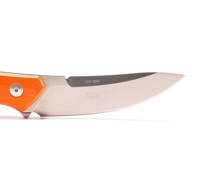 Нож с фиксированным клинком Fantoni, C.U.T. Fixed, FAN/CUTFxSwOrLBk, сталь CPM-S30V, рукоять cтеклотекстолит G-10, оранжевый