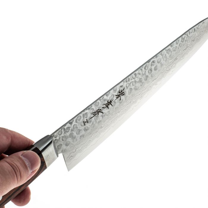 Нож Гранд Шеф 240 мм, Sakai Takayuki, сталь VG-10 Damascus 17 слоев, рукоять махагон