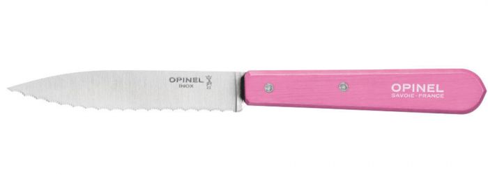 Нож столовый Opinel №113, деревянная рукоять, блистер, нержавеющая сталь, розовый