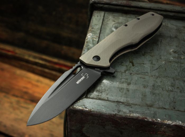 Нож складной Boker Plus Caracal Tactical, сталь D2 EDP Plain, рукоять стеклотекстолит G10