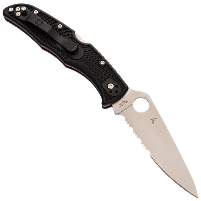 Складной нож Spyderco Endura 4 Lightweight Thin Red Line, сталь VG-10, рукоять FRN