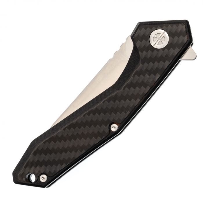 Складной нож With Armour Gent сталь D2, рукоять Carbon Fiber