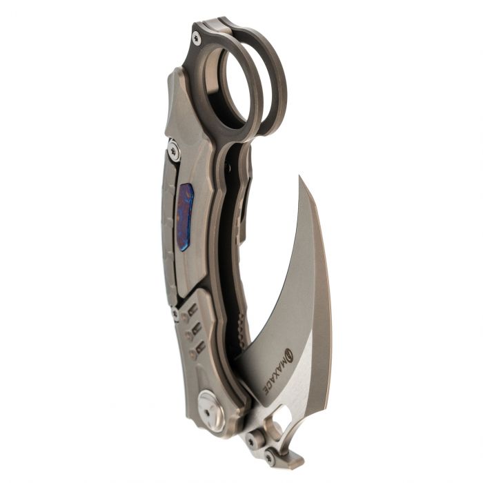 Складной нож Maxace Raptor, сталь Magnacut, рукоять Grey Titan/Timascus