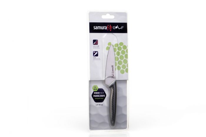 Нож кухонный овощной Samura GOLF - SG-0010, сталь AUS-8, рукоять полипропилен, 98 мм