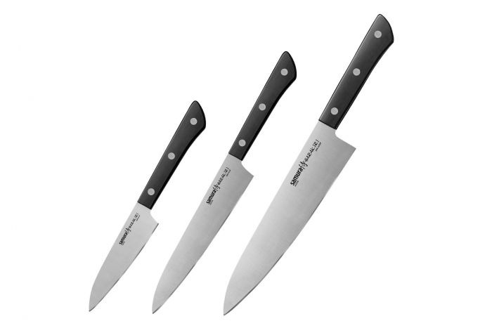 Набор ножей 3 в 1 "Samura HARAKIRI" 11, 23, 85, корроз.-стойкая сталь, ABS пластик