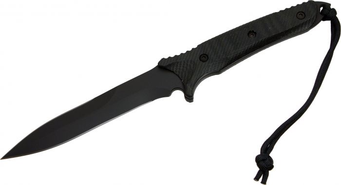 Нож с фиксированным клинком Spartan Blades Breed Fighter, сталь CPM-S35VN, рукоять черная микарта, чехол мультикам